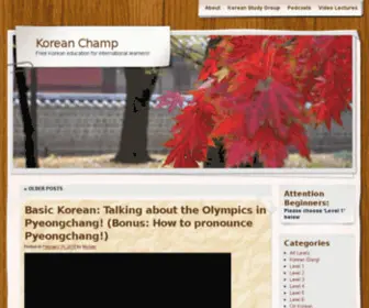 Koreanchamp.com(Korean Champ) Screenshot