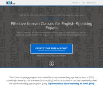 Koreandigitalacademy.com(KDA Homepage (NEW)) Screenshot