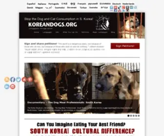 Koreandogs.org(Stop the Dog and Cat Consumption in S) Screenshot