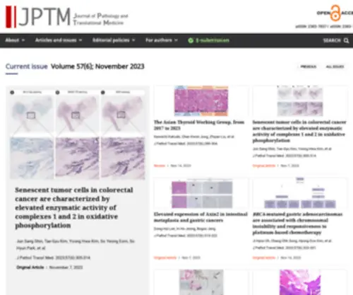 KoreanjPathol.org(Journal of Pathology and Translational Medicine) Screenshot