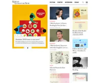 Koreanliteraturenow.com(The webzine of KLN) Screenshot