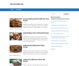 Koreanrecipes.org(Korean Food Recipes) Screenshot