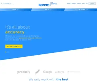 Korem.com(GIS Solution Provider) Screenshot