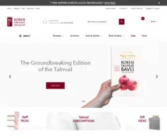 Korenpub.com(Koren publishers jerusalem) Screenshot