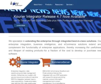 Koretech.com(Kore Technologies) Screenshot