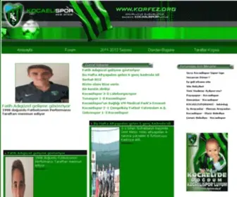 Korfez.org(Kocaelispor Web Sitesi) Screenshot