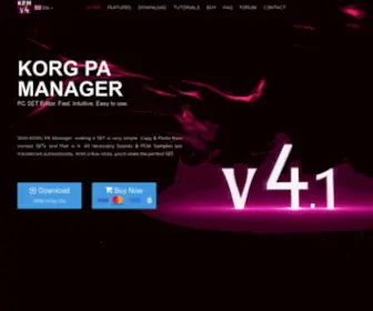Korgpamanager.com(KORG PA Manager) Screenshot