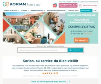 Korian.fr(Découvrez les maisons de retraite (EPHAD)) Screenshot