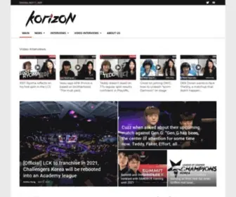 Korizon.net(Korean Esports News) Screenshot