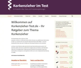 Korkenzieher-Test.de(Willkommen auf) Screenshot