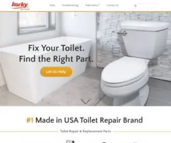 Korky.com(Korky® Toilet Repair) Screenshot