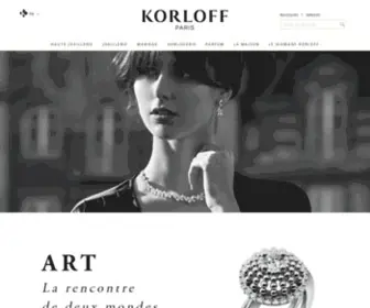 Korloff.com(Joaillier Diamantaire français) Screenshot