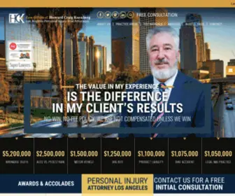 Kornberglawfirm.com(Law Offices of Howard Craig Kornberg Los Angeles Personal Injury Attorney) Screenshot