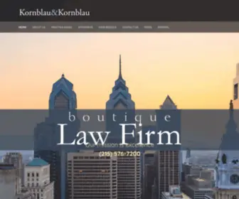 Kornblauandkornblau.com(Law Firm Philadelphia) Screenshot