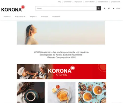 Korona-Electric.de(Elektrische Haushaltsgeräte) Screenshot