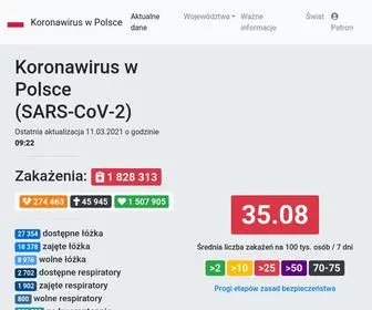 Koronawirusunas.pl(Koronawirus w Polsce) Screenshot