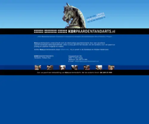 Korpaardentandarts.nl(Folkert Kor Paardentandarts gratis gebitscontrole voor uw paard) Screenshot