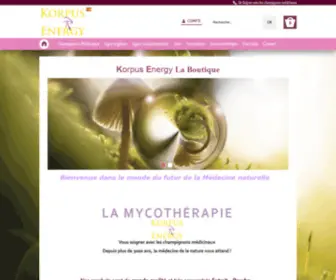 Korpusenergy.com(Champignons médicinaux) Screenshot