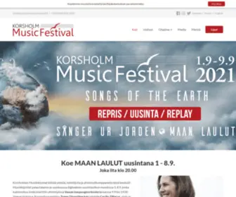 KorsholmmusicFestival.fi(Musikfestspelen Korsholm) Screenshot