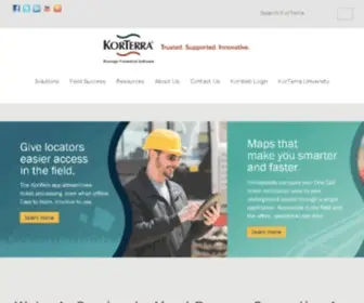 Korterra.com(Damage Prevention Software) Screenshot