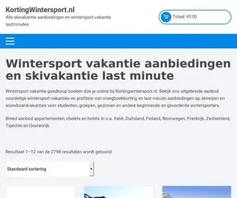 Kortingwintersport.nl(Wintersport vakantie aanbiedingen en skivakantie last minute) Screenshot