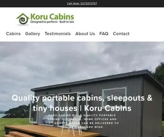 Korucabins.co.nz(Koru Cabins) Screenshot