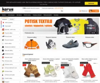 Korus-Eshop.cz(Ochranné pomůcky) Screenshot