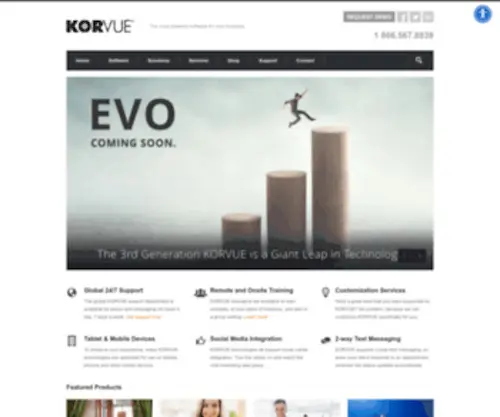 Korvue.com(KORVUE® by Verasoft®) Screenshot