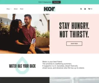 Korwater.com(Kor Water Sip sustainably with BPA Free) Screenshot