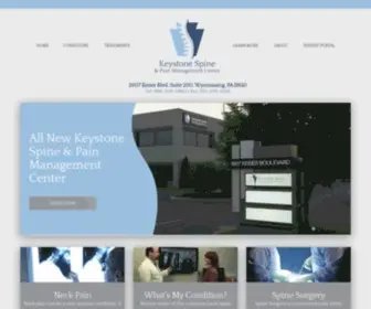 Kos-Spine.com(Keystone Spine and Pain Management Center) Screenshot