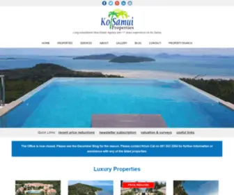 Kosamuiproperties.com(Long established Real Estate Agency with 20 years experience on Ko Samui) Screenshot