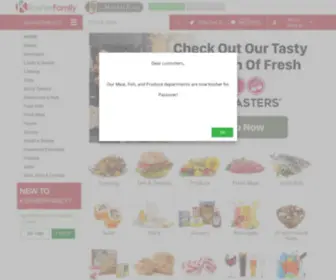 Kosherfamily.com(Online Kosher Grocery Shopping and Delivery Service in New York City) Screenshot