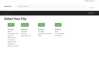 Koshernow.com(Select Your City) Screenshot