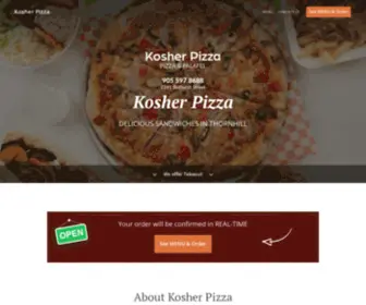 Kosherpizza.ca(Order Online for Takeout / Pickup. Here at Kosher Pizza) Screenshot