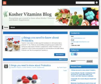 Koshervitaminsblog.com(Kosher Vitamins Blog) Screenshot