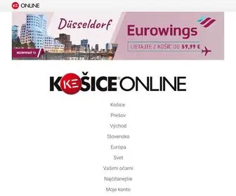 Kosiceonline.sk(Hlavná stránka) Screenshot
