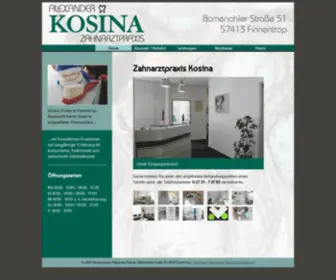 Kosina.de(Zahnarztpraxis Alexander Kosina Finnentrop) Screenshot