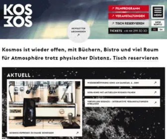 Kosmos.ch(Das Kulturhaus an der Ecke Europaallee / Langstrasse in Zürich) Screenshot