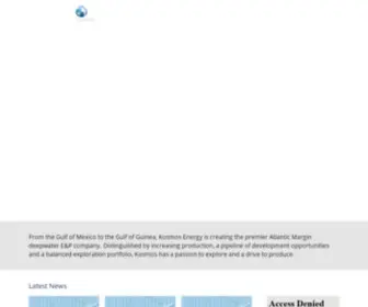 Kosmosenergy.com(Kosmos Energy) Screenshot