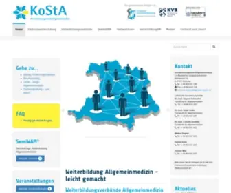 Kosta-Bayern.de(Homepage der Koordinierungsstelle Allgemeinmedizin) Screenshot