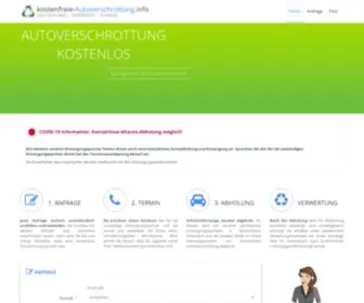 Kostenfreie-Autoverschrottung.info(Autoverschrottung kostenlos und Autoabholung mit Nachweis) Screenshot