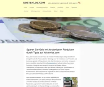 Kostenlos.com(Auf finden Sie gratis Angebote und Rabatte. Geld sparen durch Vergleich) Screenshot