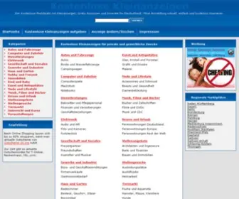 Kostenlosekleinanzeigen.net(Kostenlose Kleinanzeigen Deutschland) Screenshot