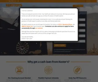 Kosterfinance.com(Koster's Cash Loans) Screenshot