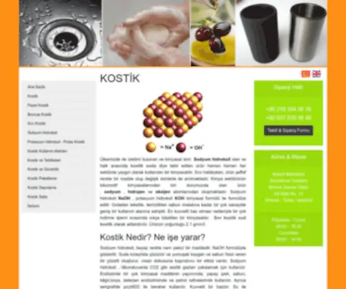 Kostik.info.tr(Pozitif Kimya Ltd. Şti. Tel:(0216) 394 06 16. Kostik) Screenshot