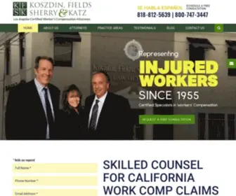 Koszdin.com(Van Nuys Workers Compensation Attorney) Screenshot