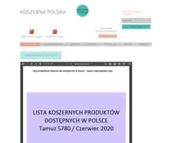 Koszernapolska.pl(Koszerne produkty i miejsca w Polsce) Screenshot