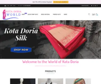 KotadoriaWorld.com(Kota Doria Saree Suits and Fabric Online) Screenshot