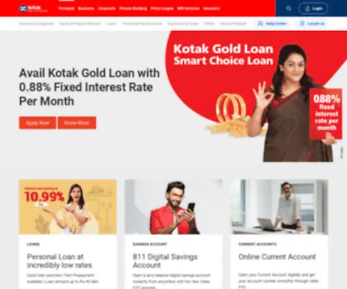 Kotak.com(Savings Accounts) Screenshot
