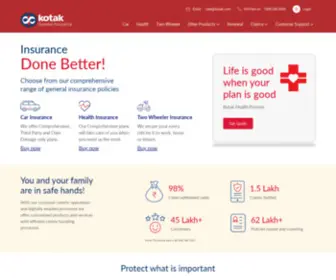 Kotakgeneral.com(Zurich Kotak General Insurance) Screenshot